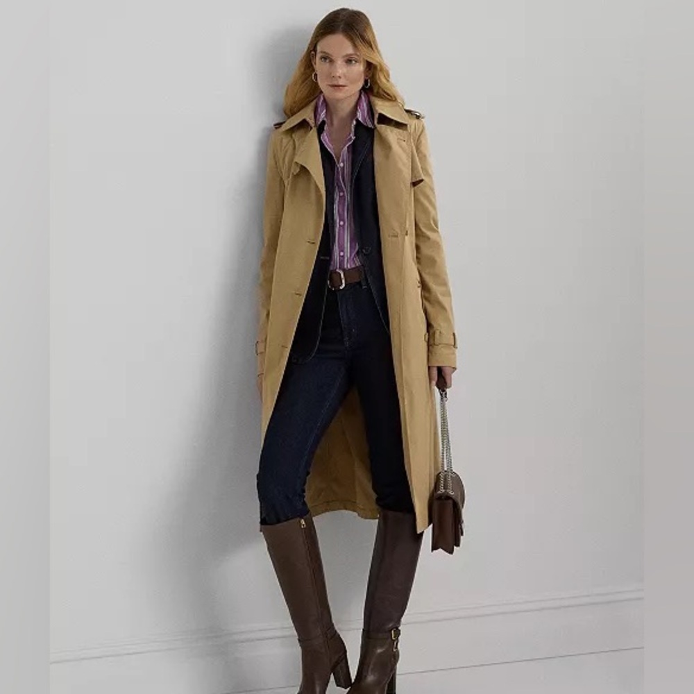 Ralph Lauren Women’s Trench Coat Cotton Blend - Picture 15 of 15